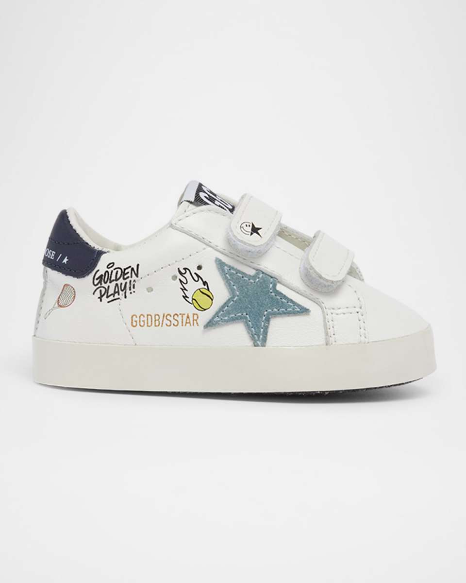 Kid's Old School Nappa Leather and Suede Sneakers, Baby